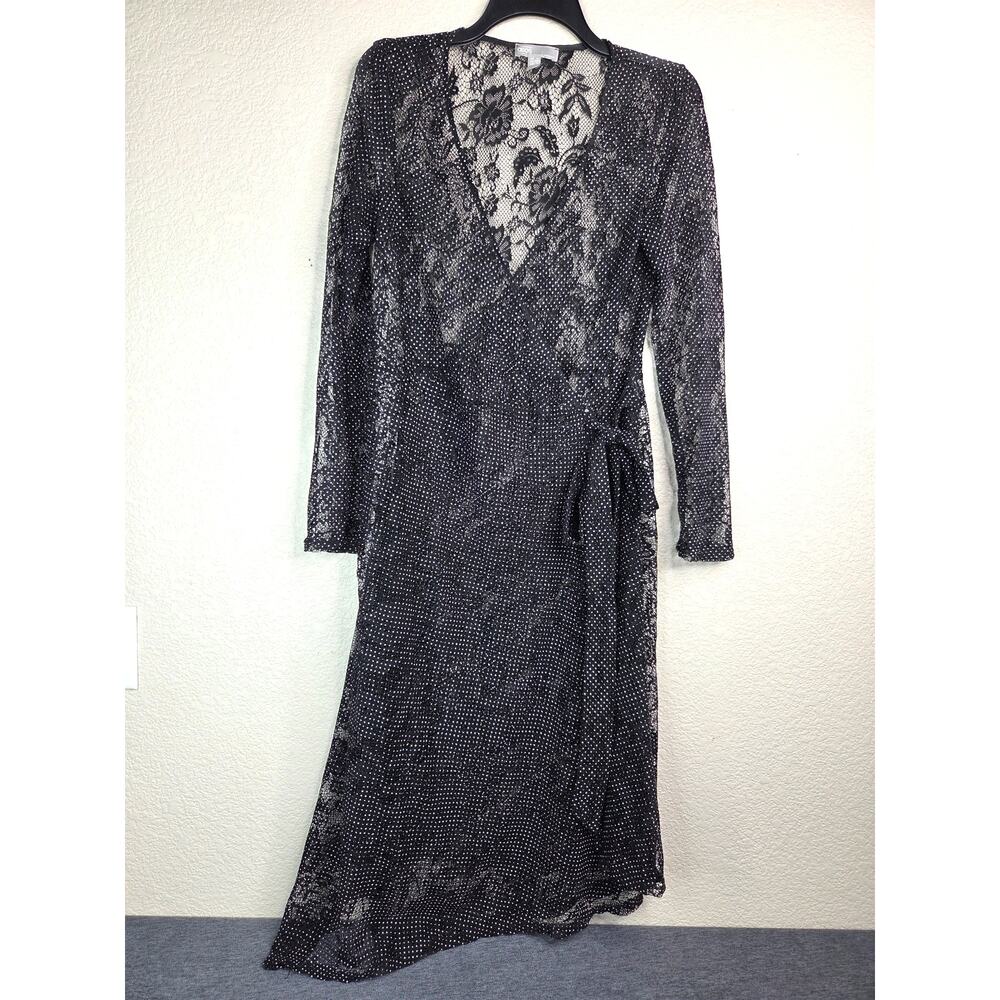 ASOS Sheer Black Wrap‑Around Lace Cover Dress | Elegant Layering Piece